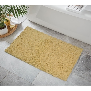 Bell Flower Bathroom Rug, Cotton Soft, Water Absorbent Bath Rug, Non